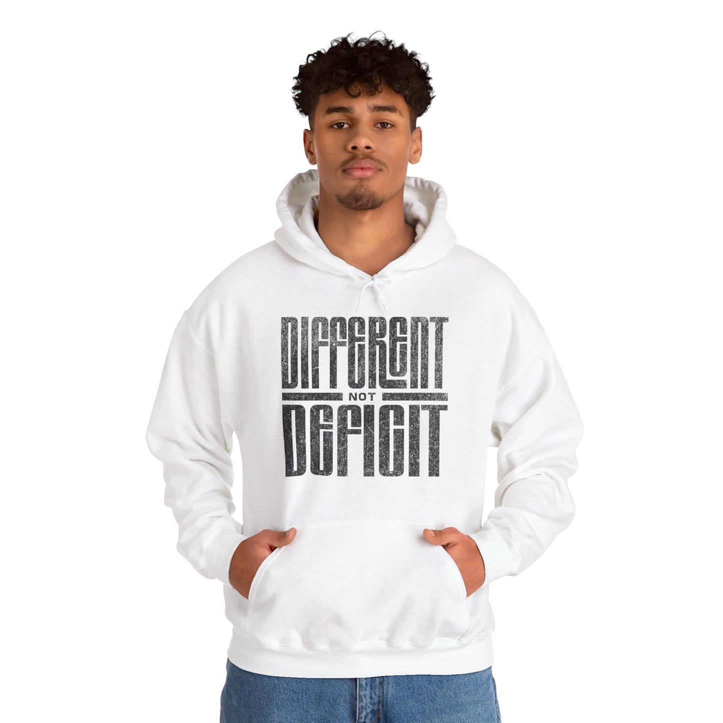 "Different Not Deficit" Unisex Hoodie | Autism & Neurodiversity Advocacy Hooded Sweatshirt