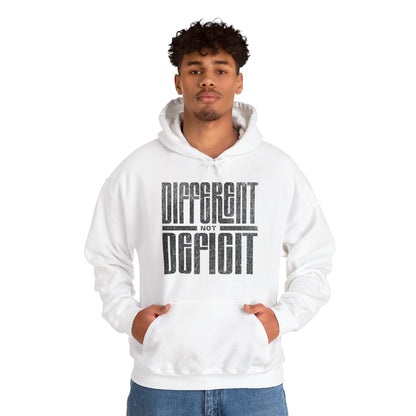"Different Not Deficit" Unisex Hoodie | Autism & Neurodiversity Advocacy Hooded Sweatshirt