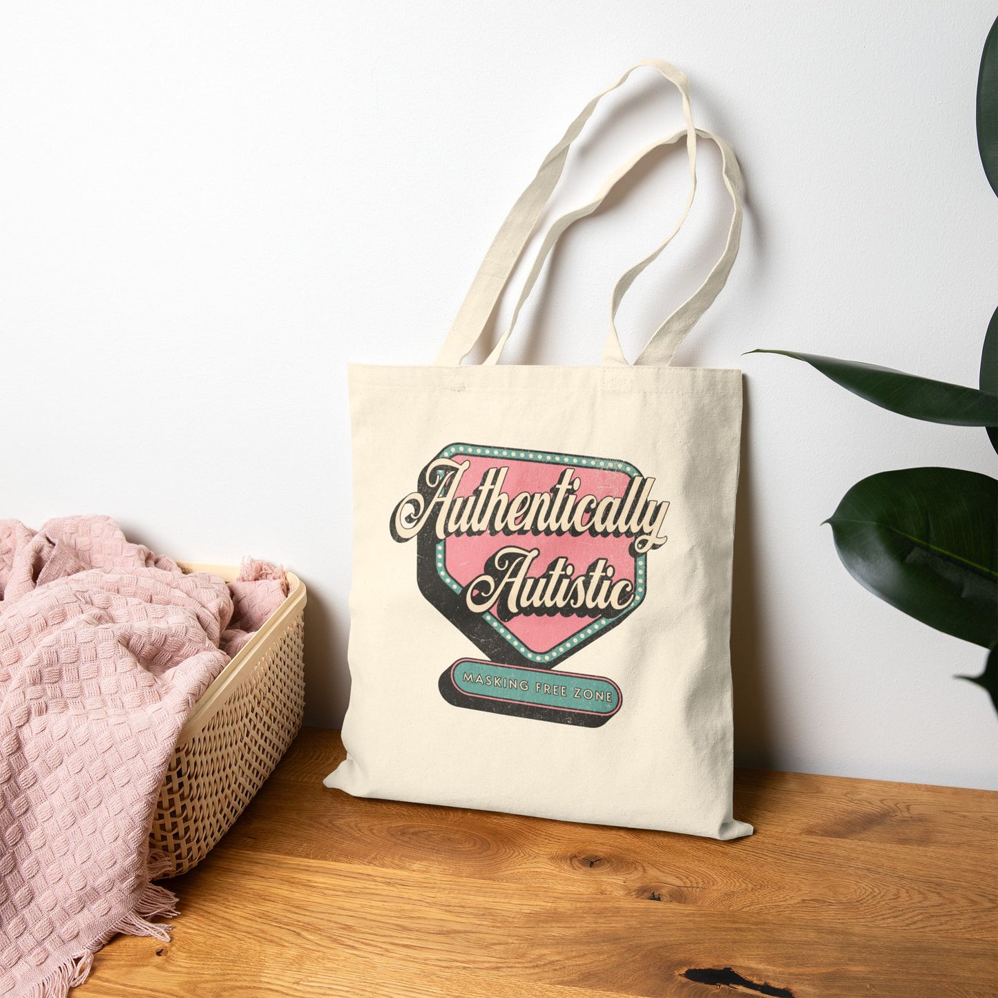 "Authentically Autistic" Tote Bag | Autism & Neurodiversity Advocacy Bag