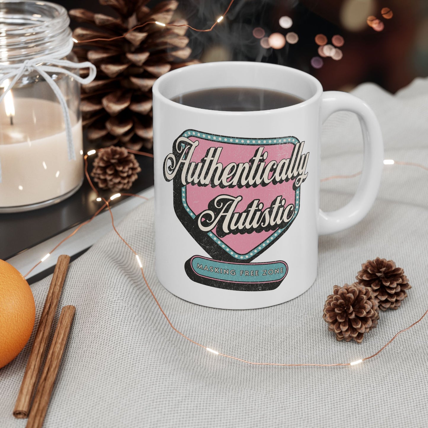 "Authentically Autistic" Coffee Mug | Autism and Neurodiversity Advocacy Mug