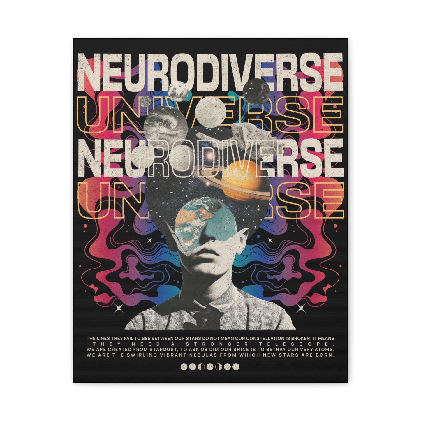 Neurodiverse Universe Canvas Print | Autism & Neurodiversity Advocacy Wall Art