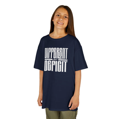Youth "Different Not Deficit" Unisex Tee | Autism & Neurodiversity Advocacy Shirt