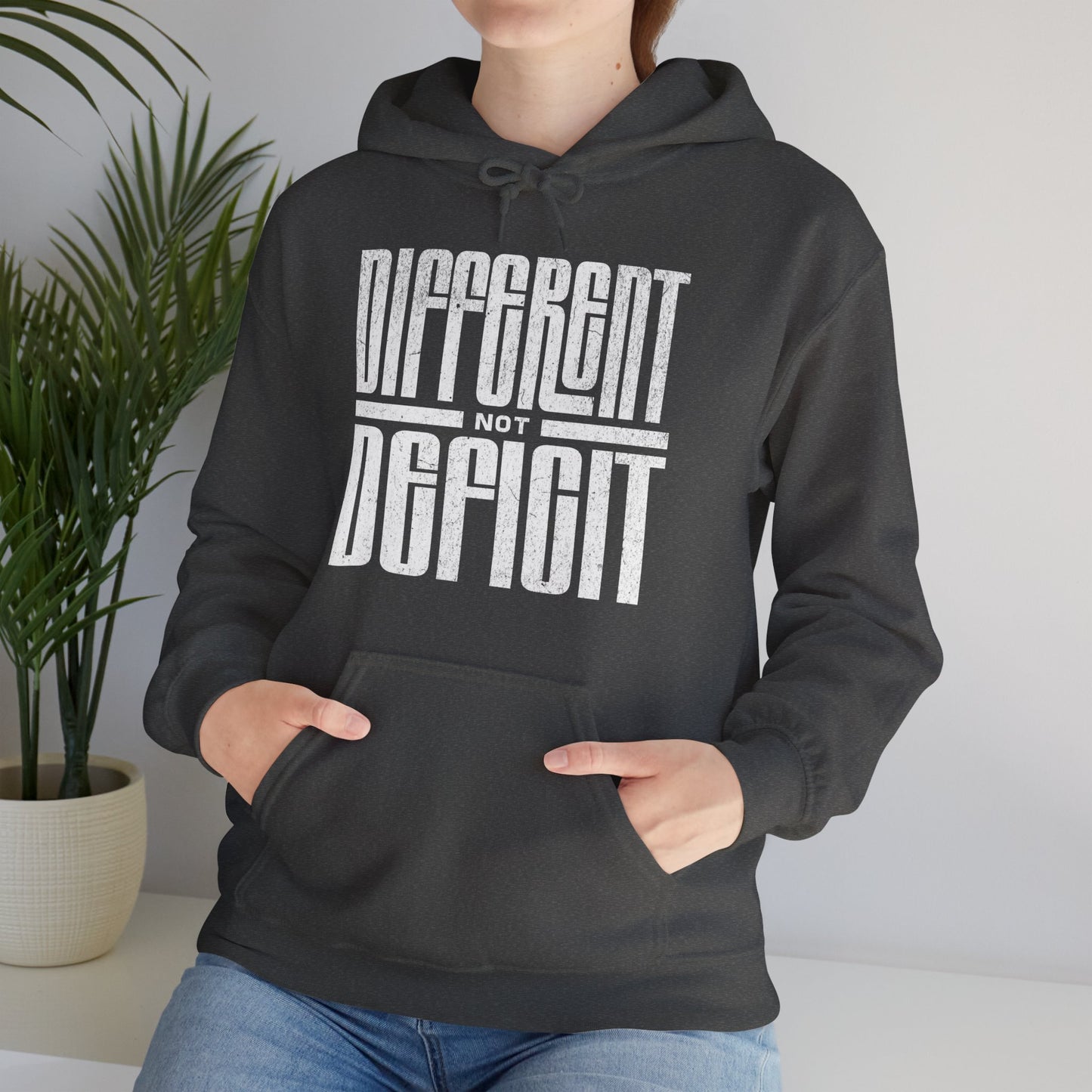 "Different Not Deficit" Unisex Hoodie | Autism & Neurodiversity Advocacy Hooded Sweatshirt