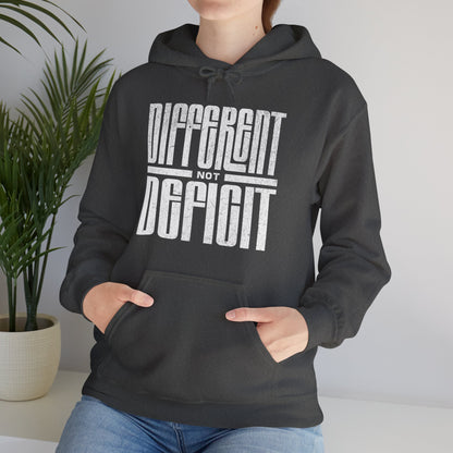 "Different Not Deficit" Unisex Hoodie | Autism & Neurodiversity Advocacy Hooded Sweatshirt