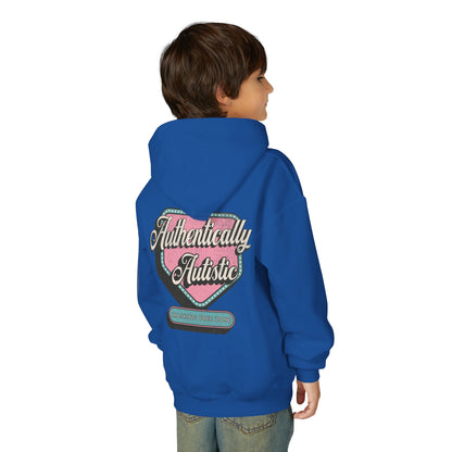 Youth "Authentically Autistic" Unisex Hoodie | Autism & Neurodiversity Advocacy Hooded Sweatshirt