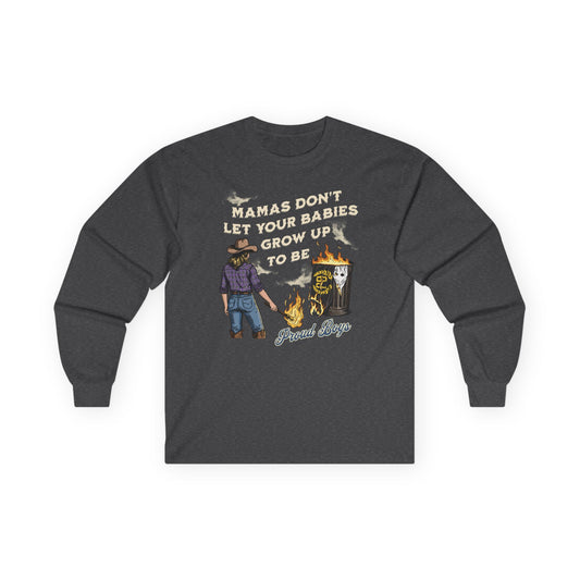 Mama's Don't Let Your Babies Grow Up To Be Proud Boys Unisex Long Sleeve Tee | Anti-Fascist Shirt | The Collective Flame Fund Collection