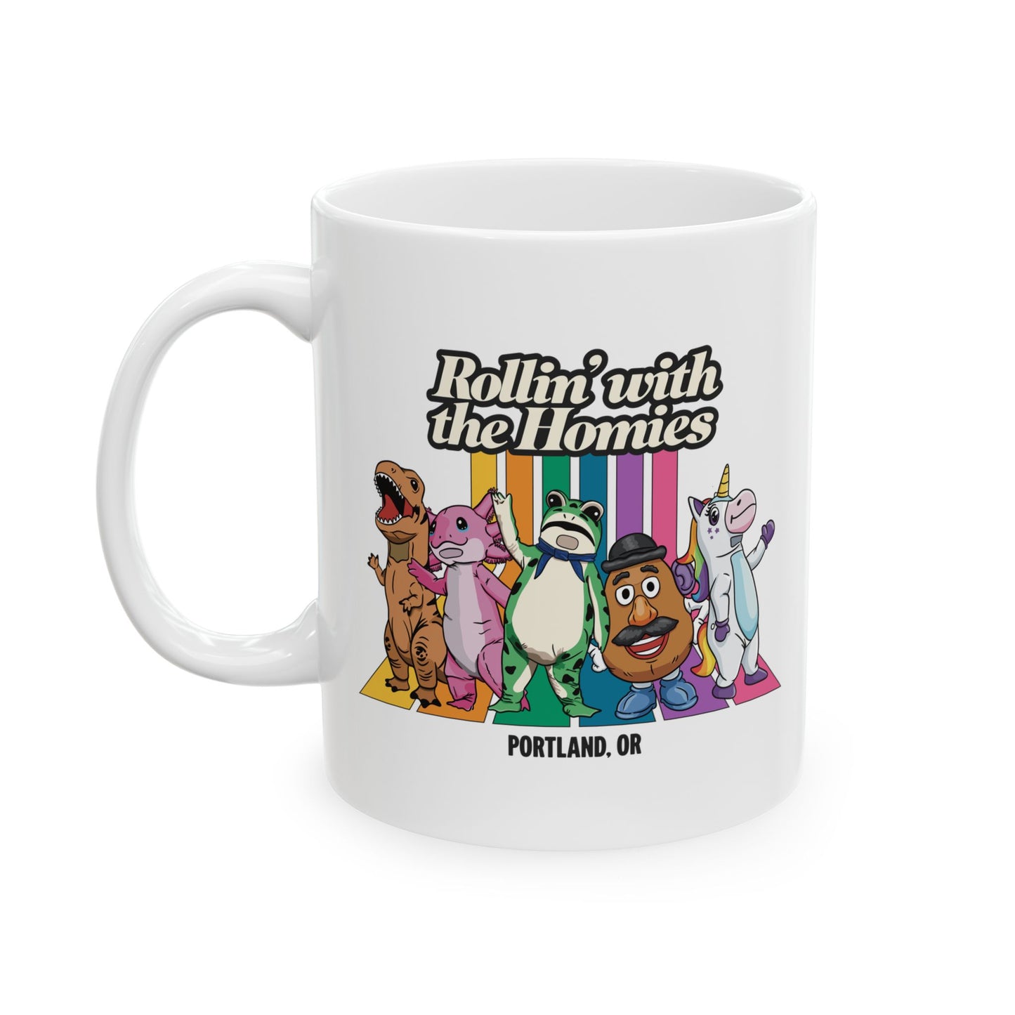 Rollin' with the Homies Coffee Mug | Portland Anti-ICE Inflatable Resistance Cup | Firestarter Fund Collection
