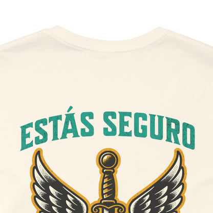 You Are Safe With Me Sword Unisex Tee | Estás Seguro Conmigo Shirt | Immigrant Rights & Solidarity Collection