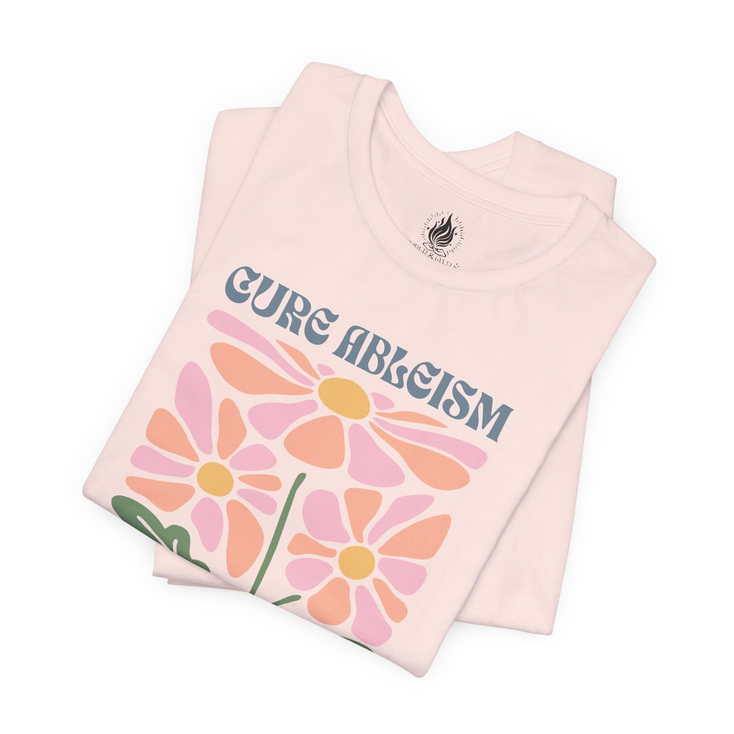 "Cure Ableism Not Autism" Tee | Retro Floral Activist Shirt | Ember & Oath