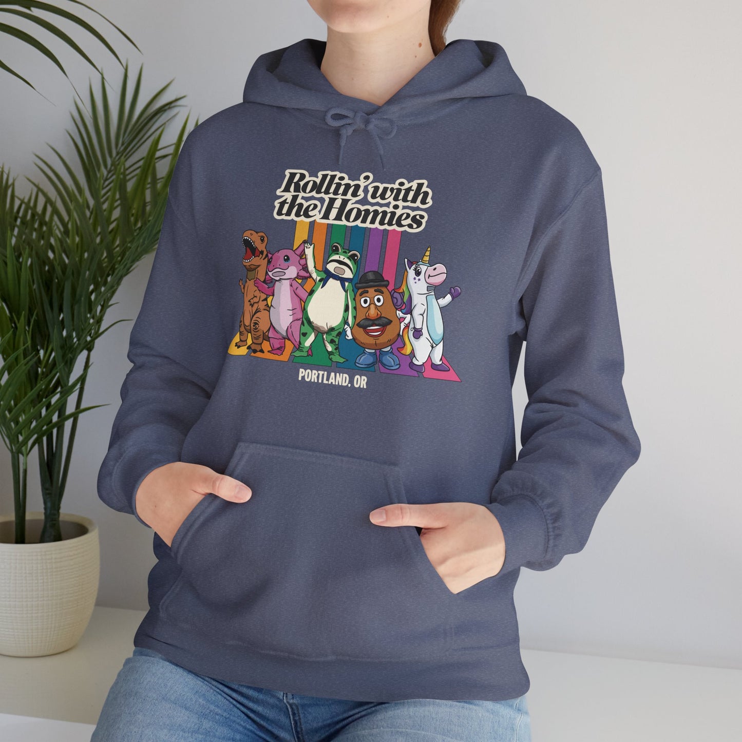 Rollin' with the Homies Unisex Hoodie | Portland Anti-ICE Inflatable Resistance Hooded Sweatshirt | Firestarter Fund Collection