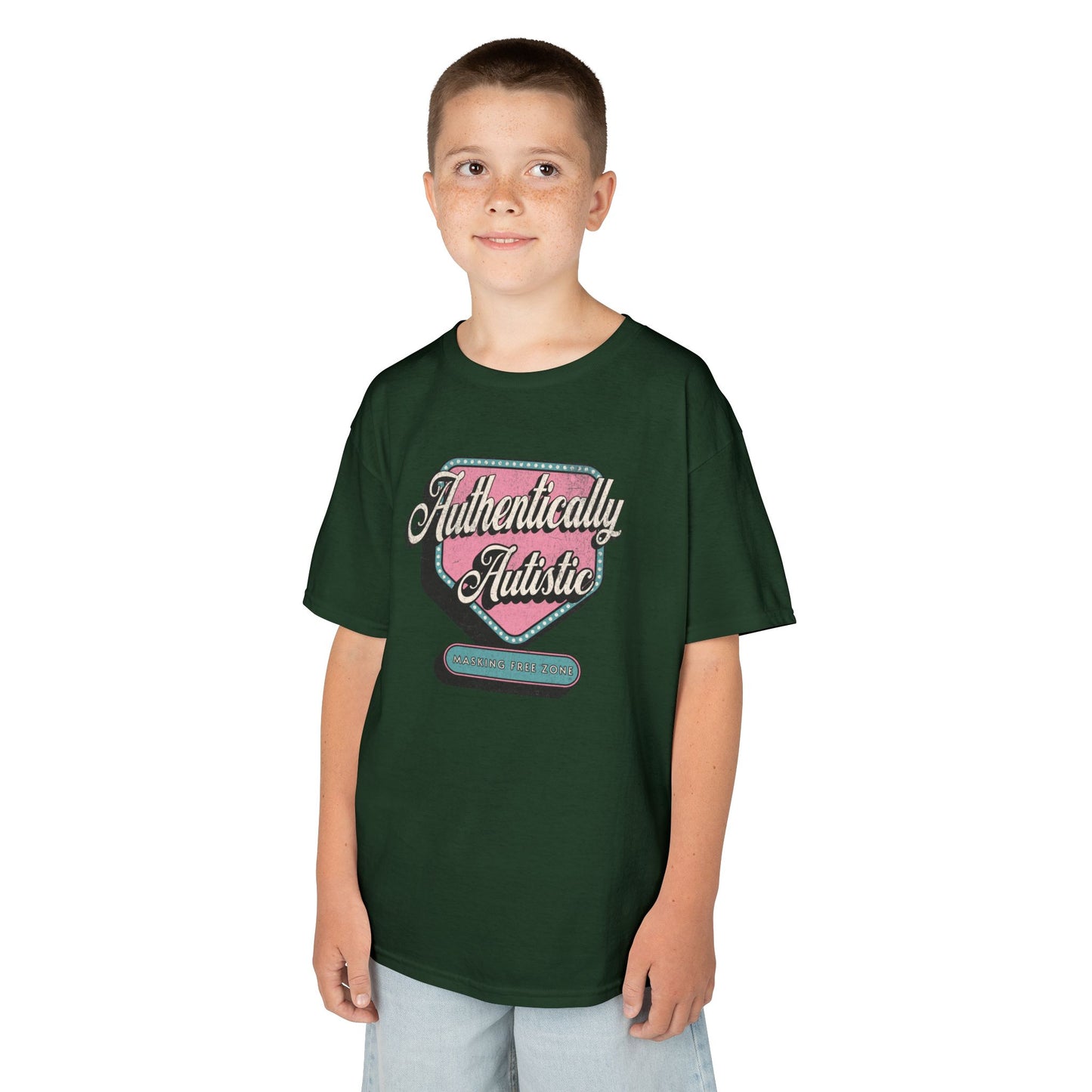 Youth "Authentically Autistic" Unisex Tee | Autism & Neurodiversity Advocacy Shirt