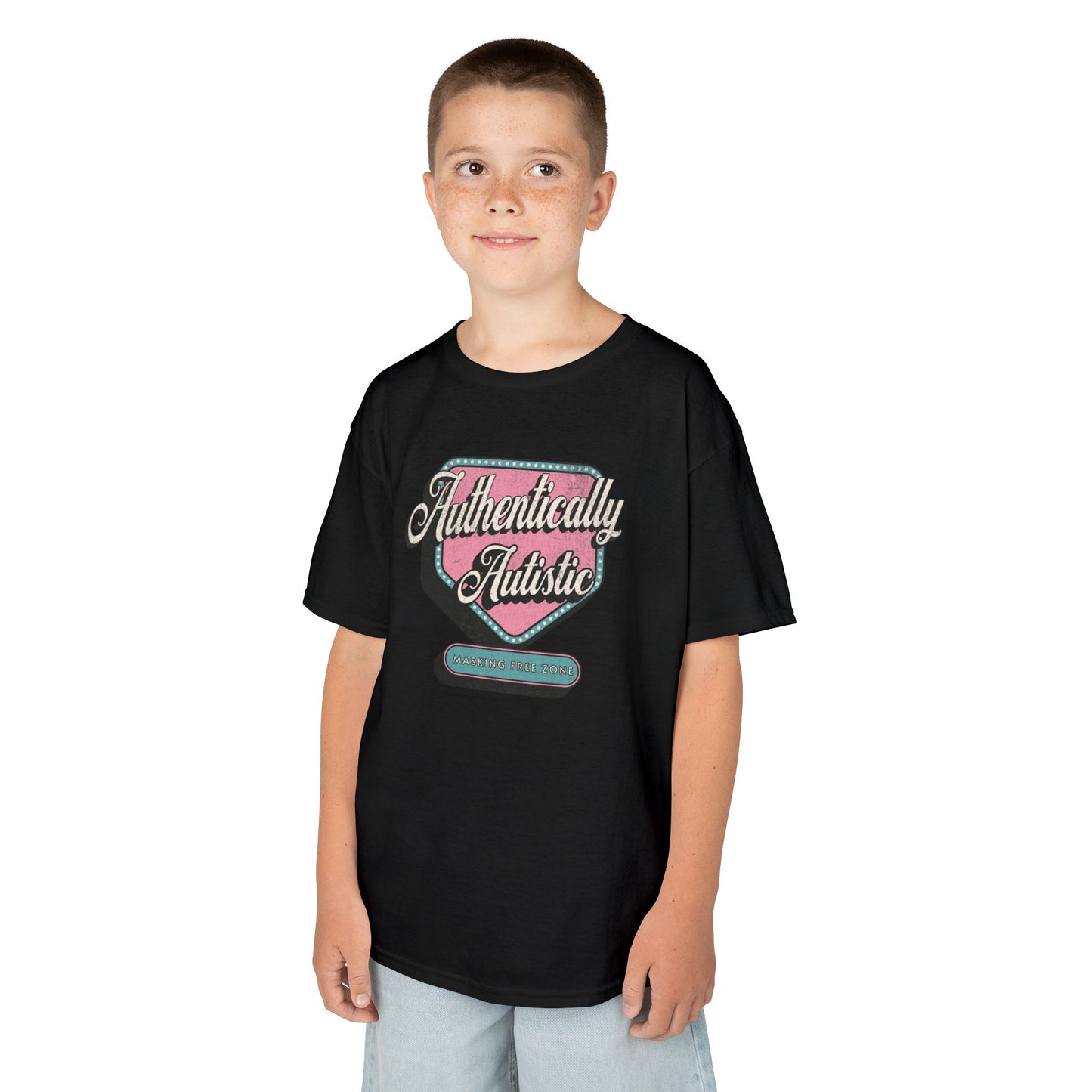 Youth "Authentically Autistic" Unisex Tee | Autism & Neurodiversity Advocacy Shirt