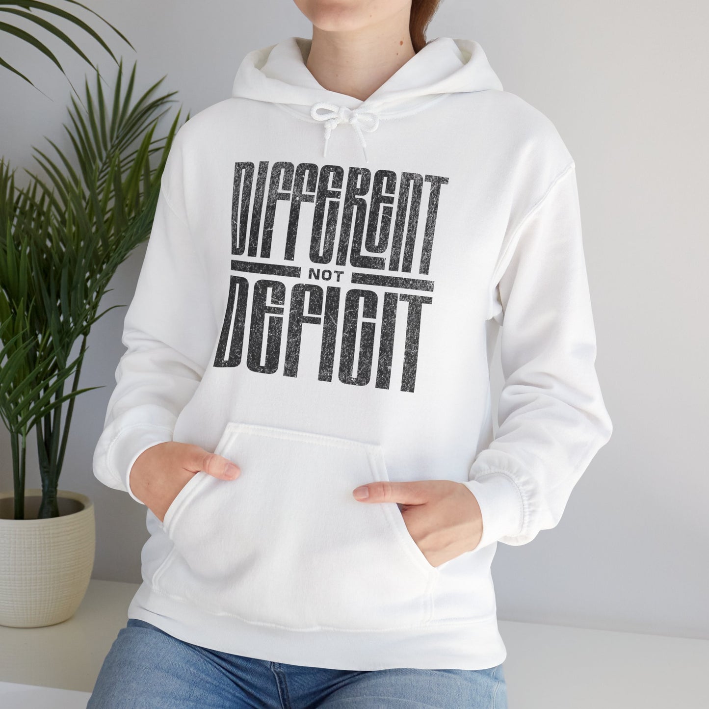 "Different Not Deficit" Unisex Hoodie | Autism & Neurodiversity Advocacy Hooded Sweatshirt