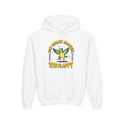 Youth "Do What Makes You Flappy" Unisex Hoodie | Autism & Neurodiversity Advocacy hooded sweatshirt