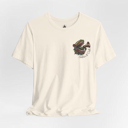 "Radicalized by Basic Decency" Unisex Tee | American Traditional Venus Flytrap Shirt | Firestarter Fund Collection