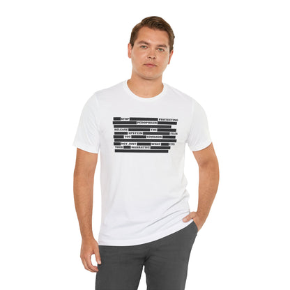 Redacted Truth Unisex Tee | Epstein Files T-Shirt | The Collective Flame Fund Collection