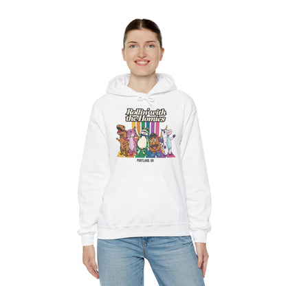 Rollin' with the Homies Unisex Hoodie | Portland Anti-ICE Inflatable Resistance Hooded Sweatshirt | Firestarter Fund Collection