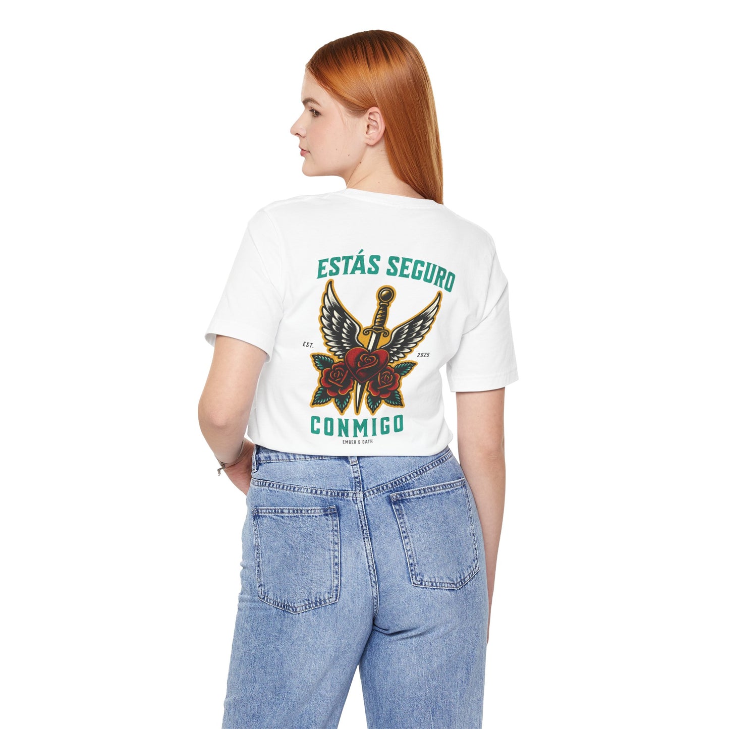 You Are Safe With Me Sword Unisex Tee | Estás Seguro Conmigo Shirt | Immigrant Rights & Solidarity Collection