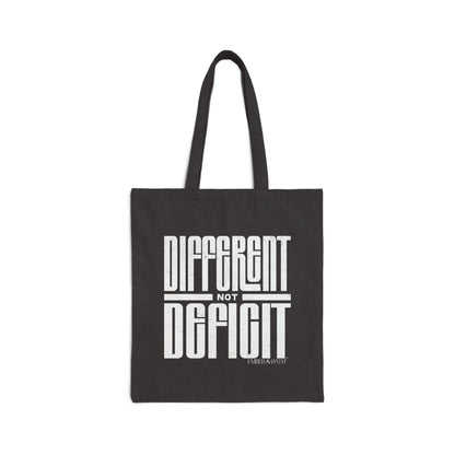 "Different Not Deficit" Tote Bag | Autism & Neurodiversity Advocacy Bag