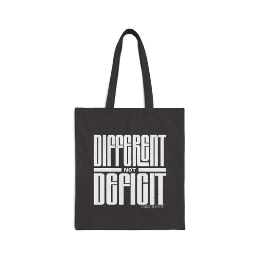 "Different Not Deficit" Tote Bag | Autism & Neurodiversity Advocacy Bag