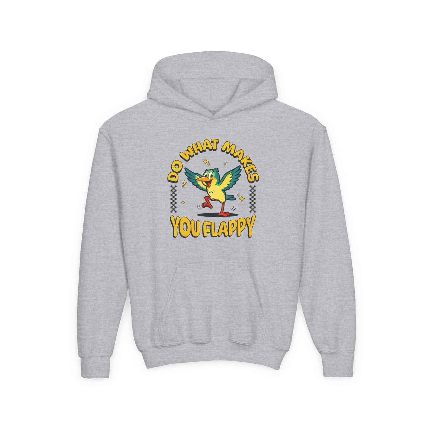 Youth "Do What Makes You Flappy" Unisex Hoodie | Autism & Neurodiversity Advocacy hooded sweatshirt