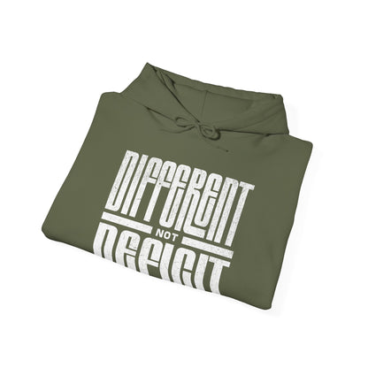 "Different Not Deficit" Unisex Hoodie | Autism & Neurodiversity Advocacy Hooded Sweatshirt