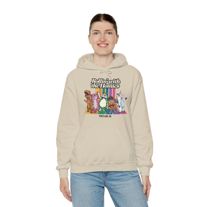 Rollin' with the Homies Unisex Hoodie | Portland Anti-ICE Inflatable Resistance Hooded Sweatshirt | Firestarter Fund Collection