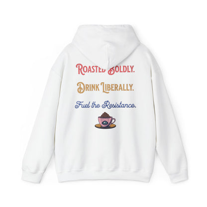 Stay Woke Coffee Roasters Unisex Hoodie | Fuel the Resistance Hooded Sweatshirt | Firestarter Fund Collection