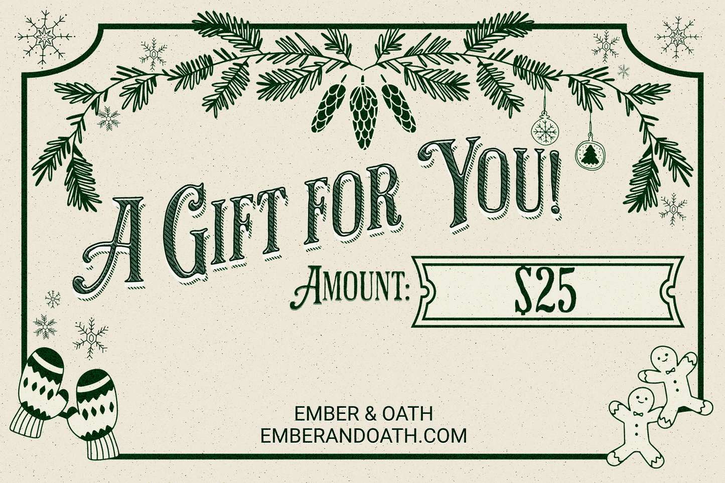 Holiday $25 Ember & Oath Gift Card