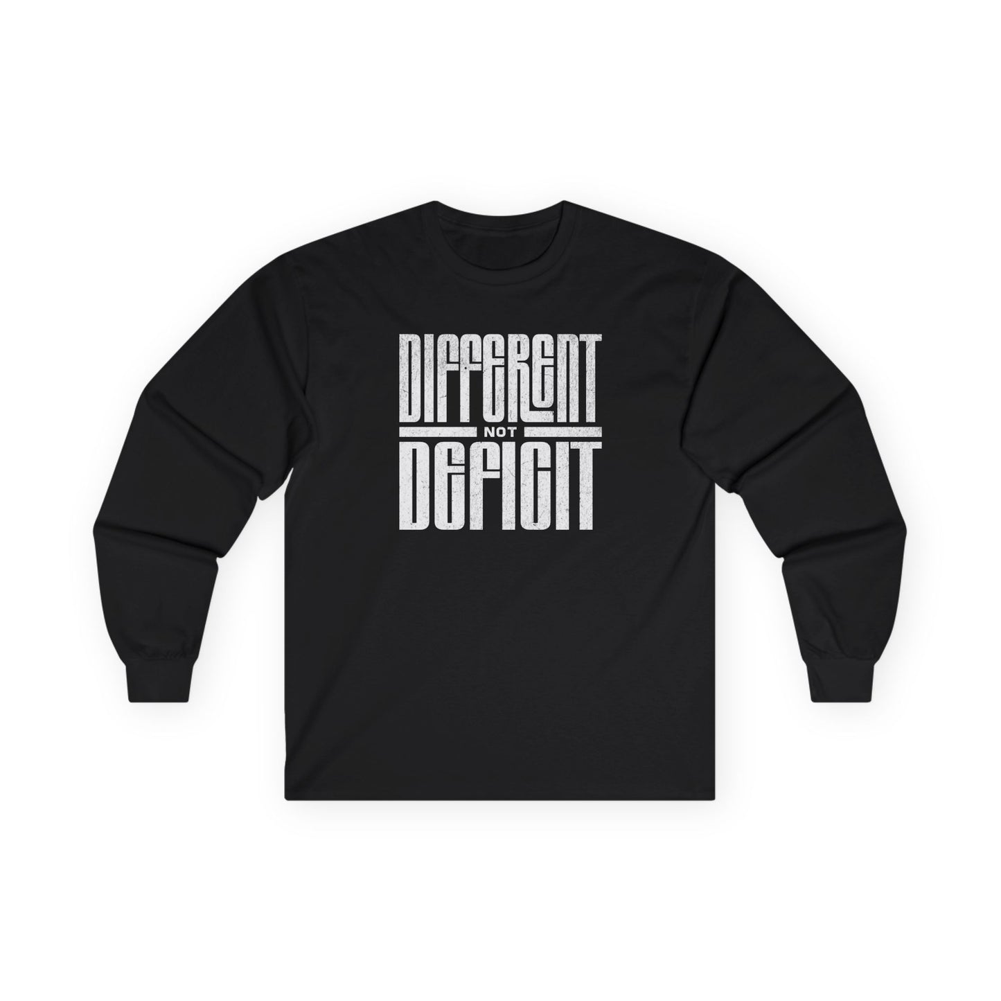 "Different Not Deficit" Unisex Long Sleeve Tee | Autism & Neurodiversity Advocacy Shirt