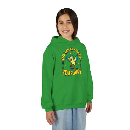 Youth "Do What Makes You Flappy" Unisex Hoodie | Autism & Neurodiversity Advocacy hooded sweatshirt