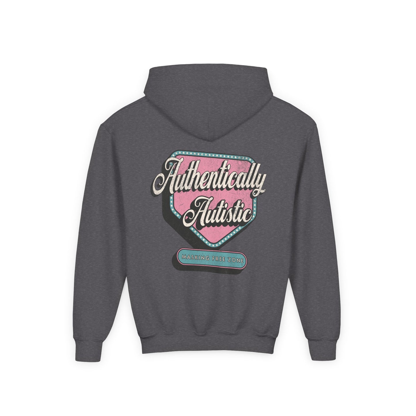 Youth "Authentically Autistic" Unisex Hoodie | Autism & Neurodiversity Advocacy Hooded Sweatshirt