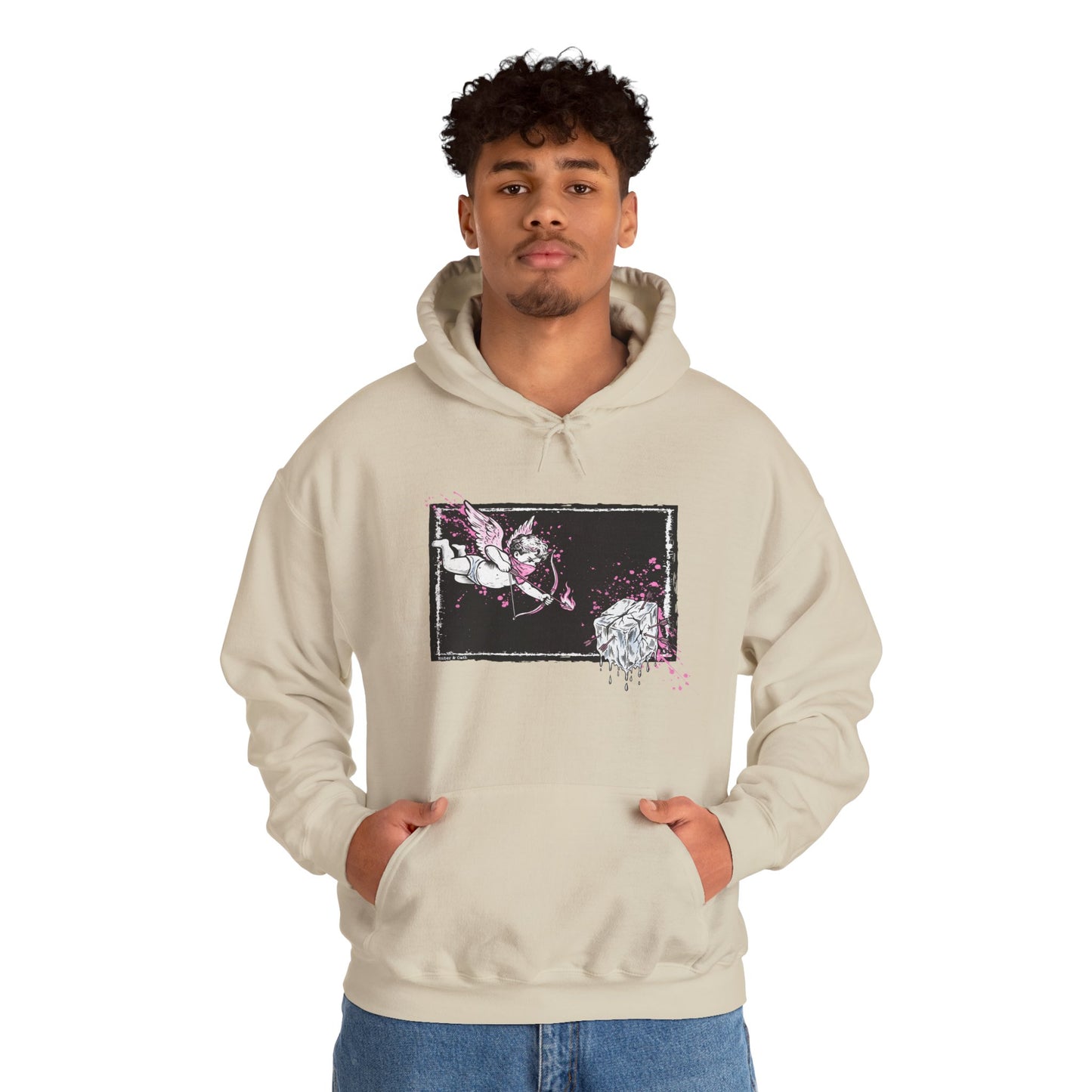 Cupid Against ICE Unisex Hoodie | Anti-ICE Hooded Sweatshirt | The Collective Flame Fund Collection