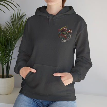 "Radicalized by Basic Decency" Unisex Hoodie | American Traditional Venus Flytrap Hooded Sweatshirt | Firestarter Fund Collection