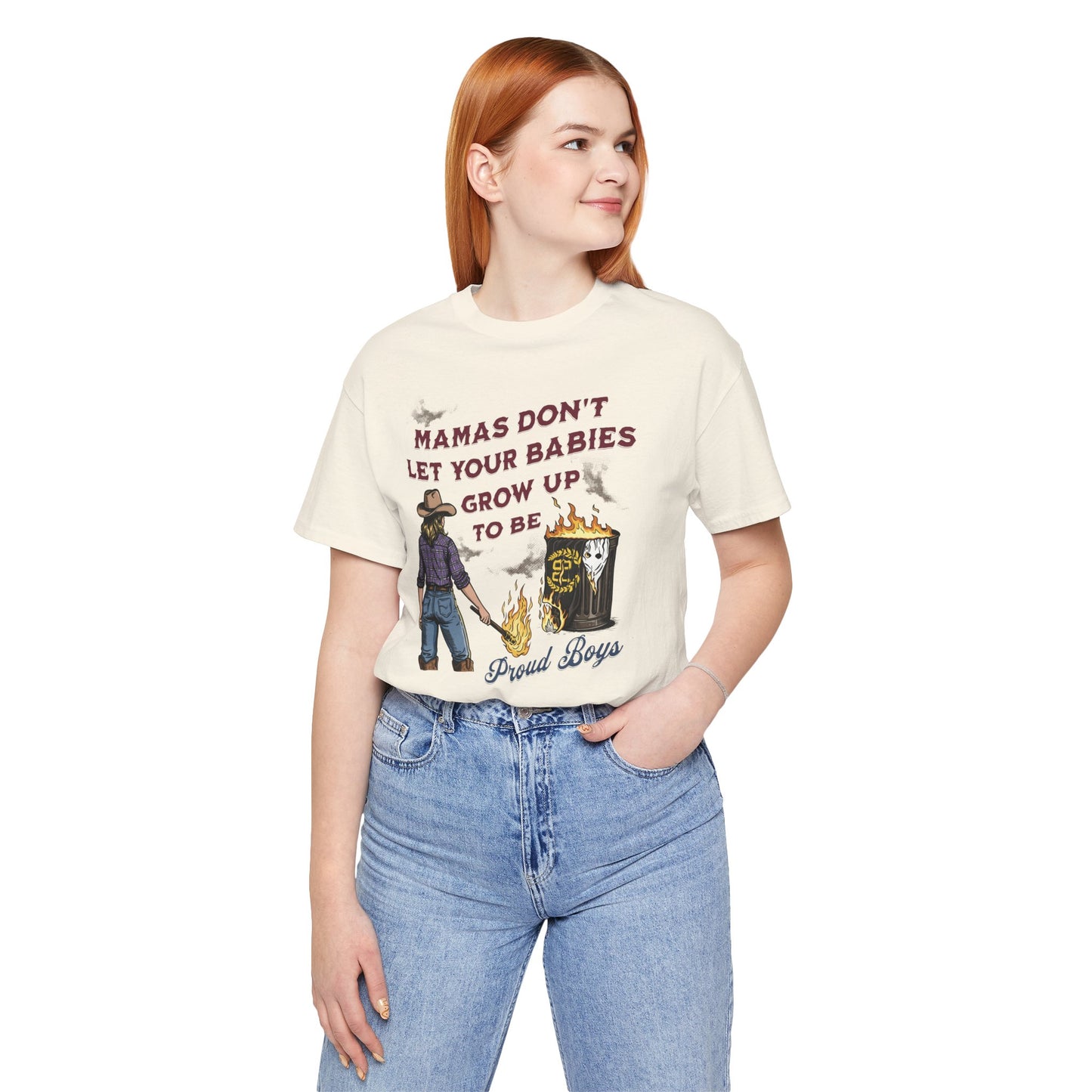 Mama's Don't Let Your Babies Grow Up To Be Proud Boys Unisex Tee | Anti-Fascist Shirt | The Collective Flame Fund Collection