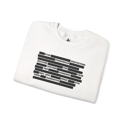Redacted Truth Unisex Sweatshirt | Epstein Files Sweater | The Collective Flame Fund Collection