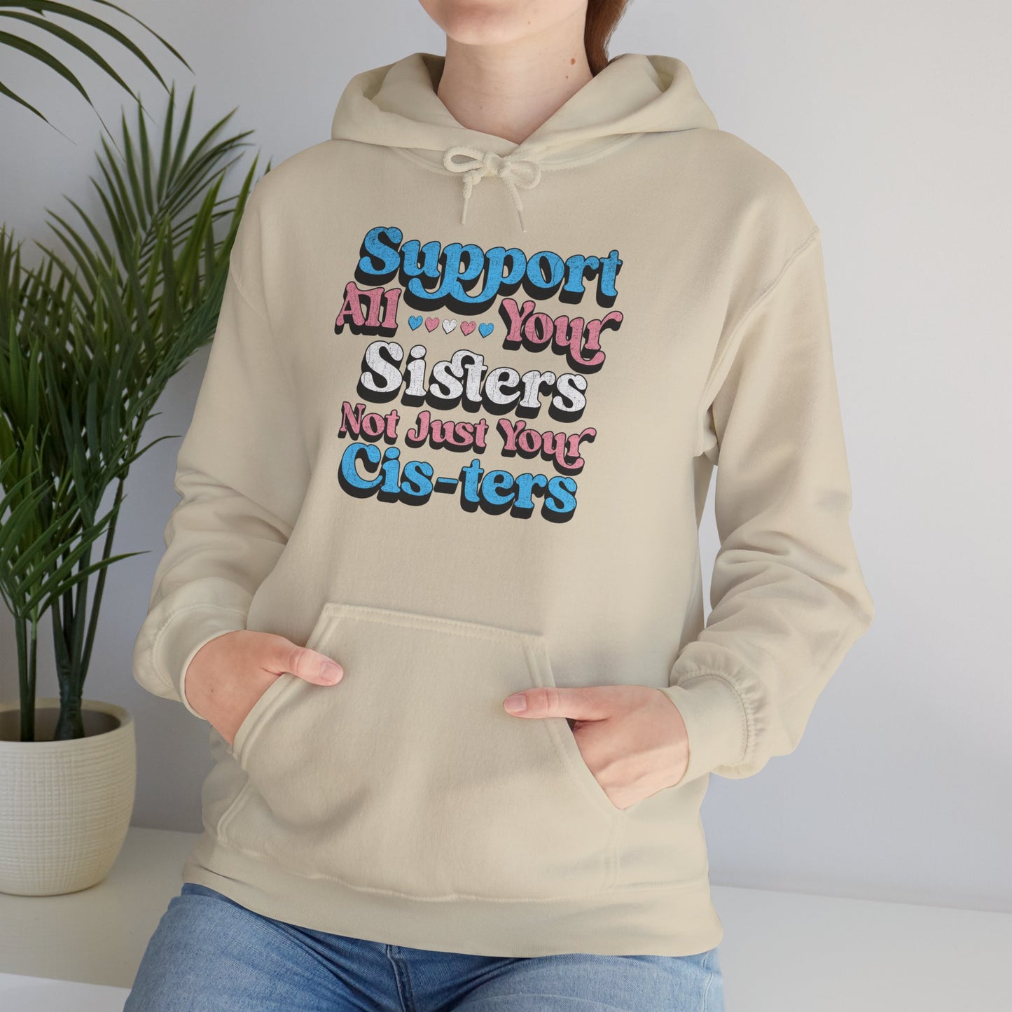 Support All Your Sisters Unisex Hoodie | Trans Pride & Solidarity Collection