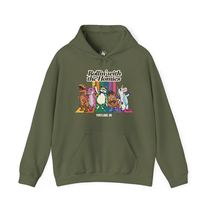 Rollin' with the Homies Unisex Hoodie | Portland Anti-ICE Inflatable Resistance Hooded Sweatshirt | Firestarter Fund Collection