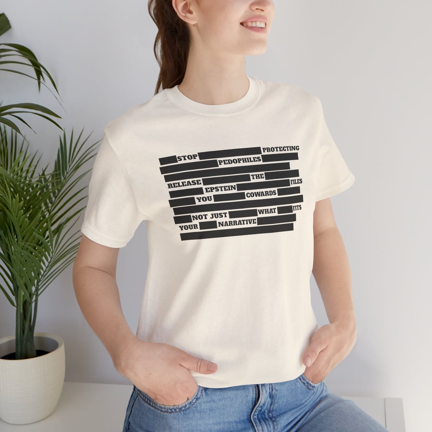 Redacted Truth Unisex Tee | Epstein Files T-Shirt | The Collective Flame Fund Collection