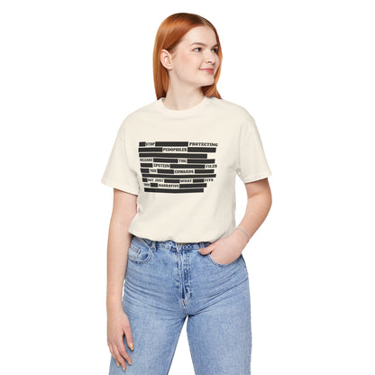 Redacted Truth Unisex Tee | Epstein Files T-Shirt | The Collective Flame Fund Collection