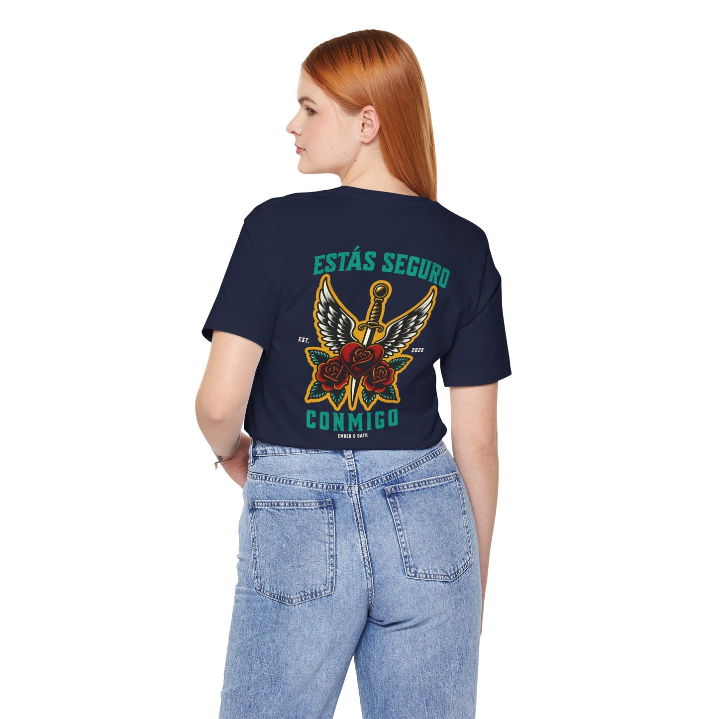 You Are Safe With Me Sword Unisex Tee | Estás Seguro Conmigo Shirt | Immigrant Rights & Solidarity Collection