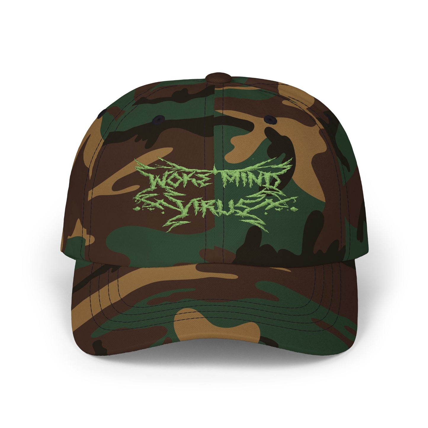 Woke Mind Virus Heavy Metal Dad Hat | The Collective Flame Fund Collection