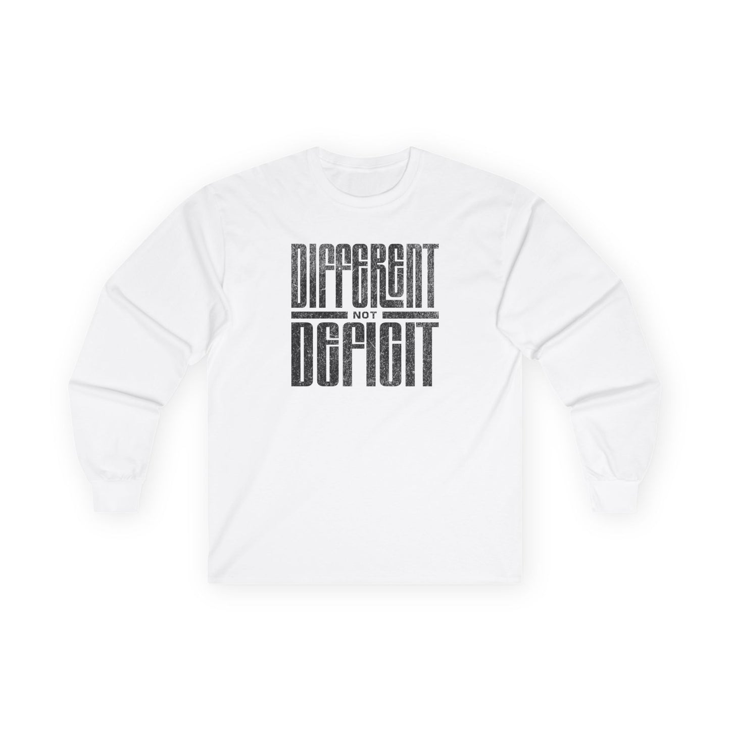 "Different Not Deficit" Unisex Long Sleeve Tee | Autism & Neurodiversity Advocacy Shirt