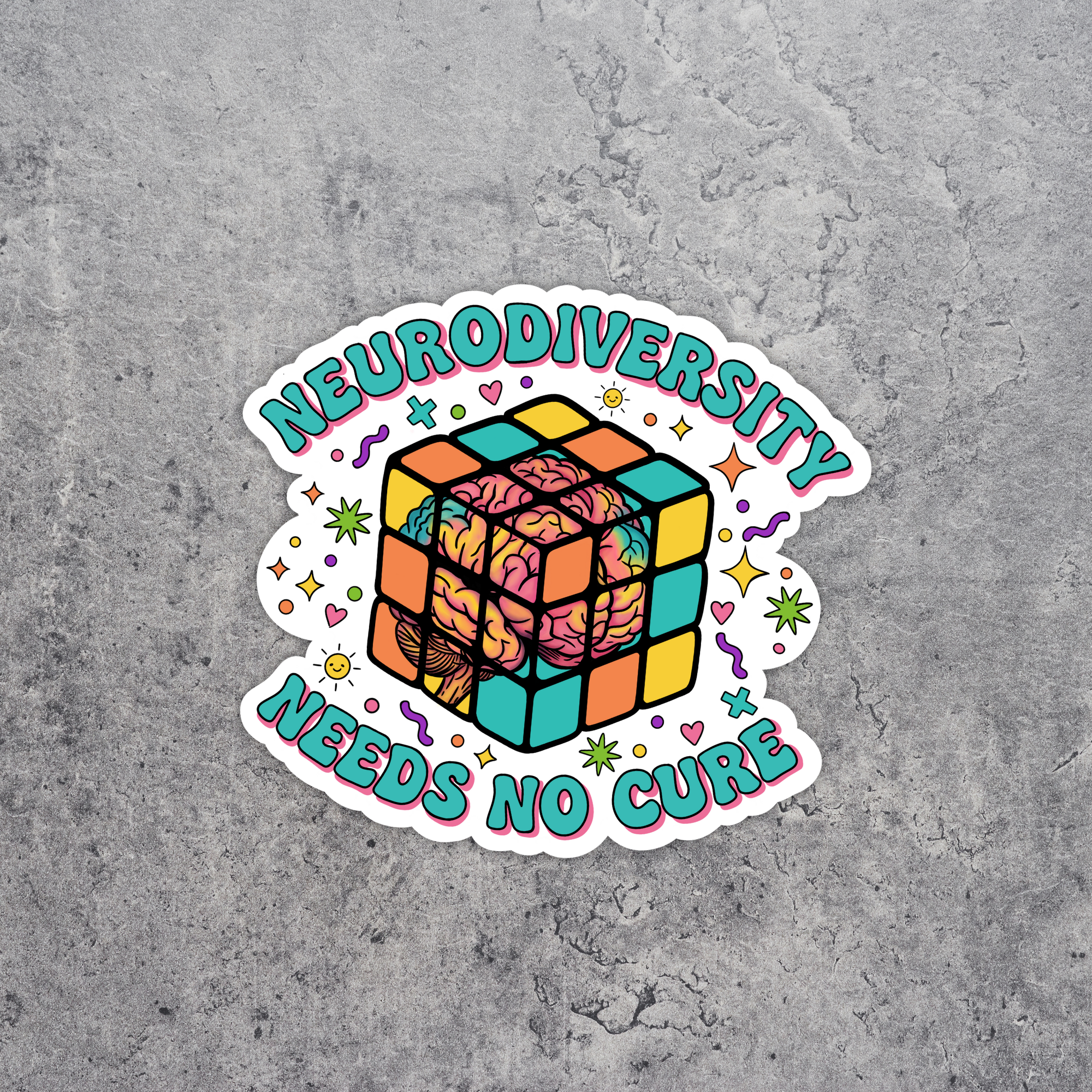 Neurodiversity Needs No Cure Sticker 5-Pack | Autism & Neurodiversity ...