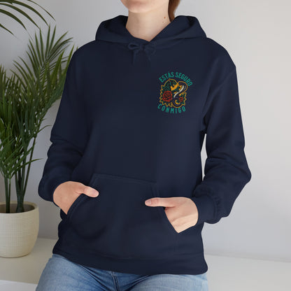 You Are Safe With Me Unisex Hoodie | Estás Seguro Conmigo Hooded Sweatshirt | Immigrant Rights & Solidarity Collection