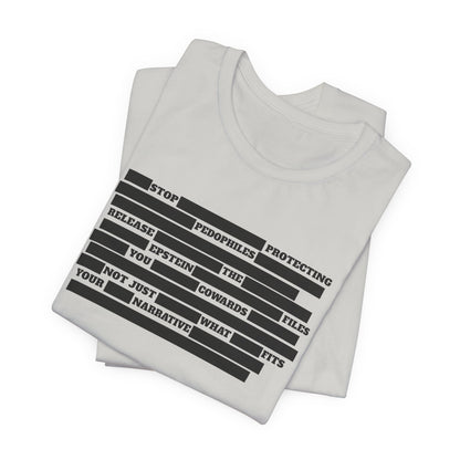 Redacted Truth Unisex Tee | Epstein Files T-Shirt | The Collective Flame Fund Collection