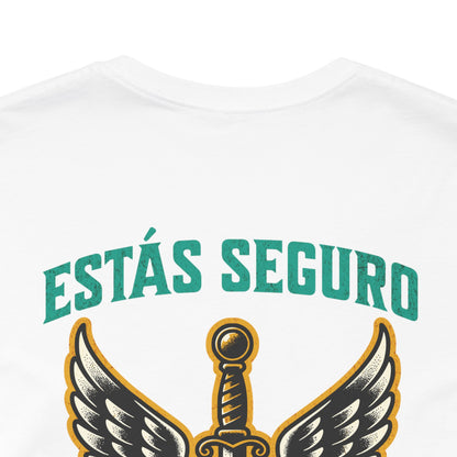 You Are Safe With Me Sword Unisex Tee | Estás Seguro Conmigo Shirt | Immigrant Rights & Solidarity Collection