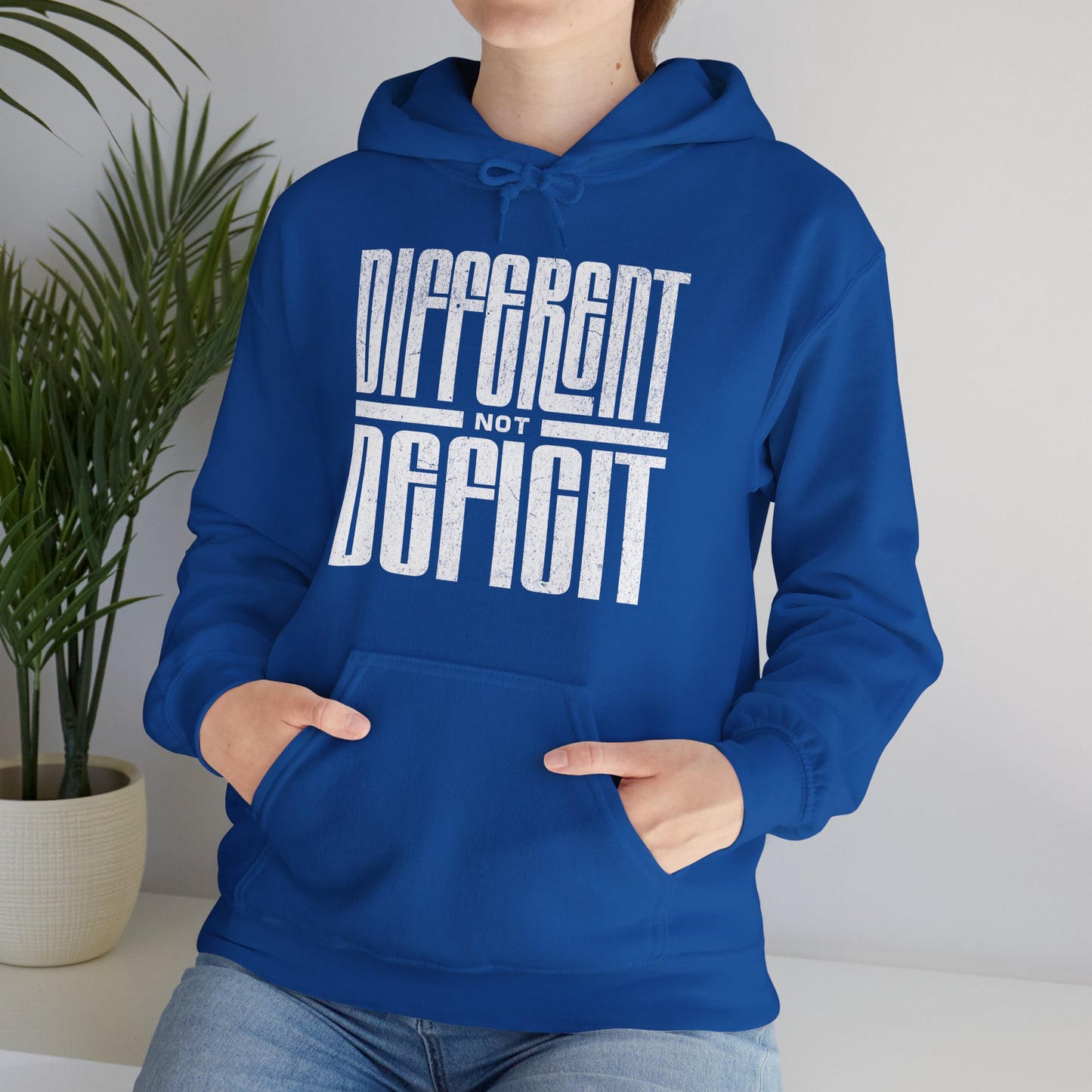 "Different Not Deficit" Unisex Hoodie | Autism & Neurodiversity Advocacy Hooded Sweatshirt