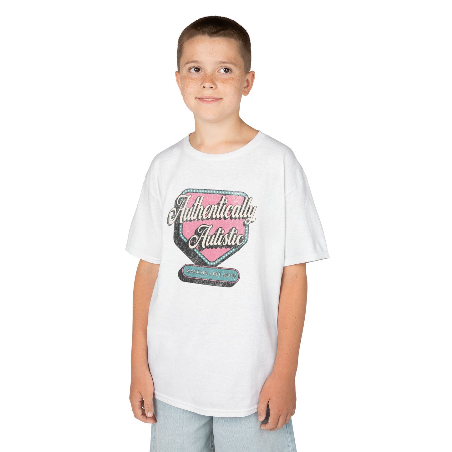Youth "Authentically Autistic" Unisex Tee | Autism & Neurodiversity Advocacy Shirt