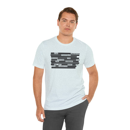 Redacted Truth Unisex Tee | Epstein Files T-Shirt | The Collective Flame Fund Collection
